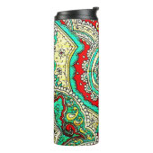 Neon arabesque Ornament: 80er Stil. Thermosbecher (Nach links gedreht)