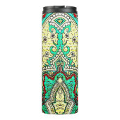 Neon arabesque Ornament: 80er Stil. Thermosbecher (Rückseite)