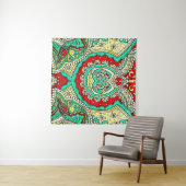 Neon arabesque Ornament: 80er Stil. Wandteppich (Beispiel (Horizontal))