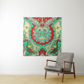 Neon arabesque Ornament: 80er Stil. Wandteppich (Beispiel)