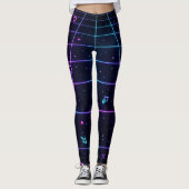 Neon-Arcade-Raster 80er Retro  Leggings (Vorderseite)