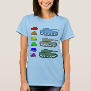 Neon-Armee-Panzer - Pop-Art T-Shirt