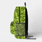 Neon & Army Green Shibori Muster Cool Teens Bedruckter Rucksack (Rechts)