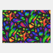 Neon Art Geschenkpapier Set (Vorderseite)