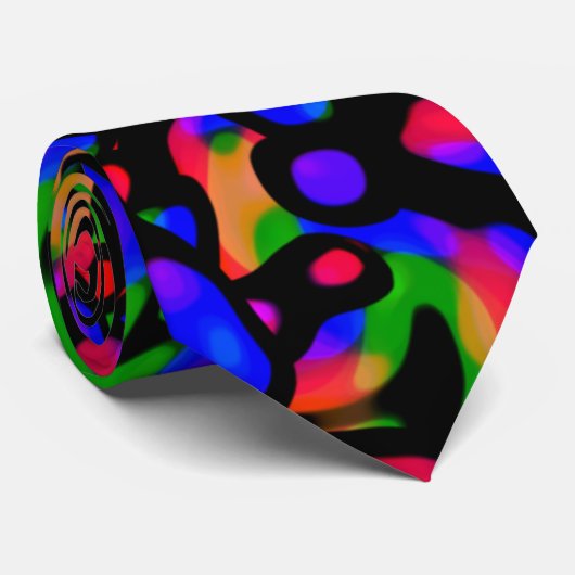 Neon Art Krawatte (Gerollt)