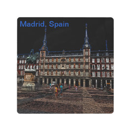 Neon Art of a Plaza in Madrid, Spanien