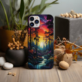 Neon Art, Psychedelic Pine Tree Forest Case-Mate iPhone Hülle
