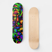 Neon Art Skateboard (Vorderseite)