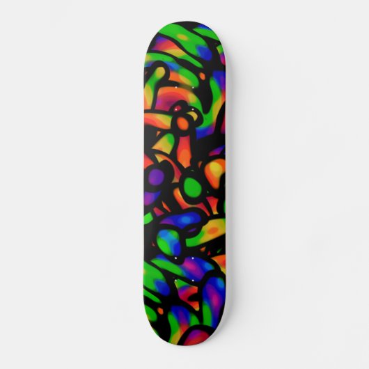 Neon Art Skateboard (Vorderseite)
