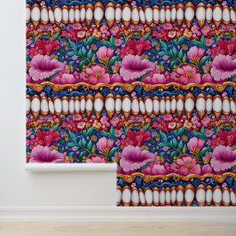 Neon Art Tooth Blume Linie Zahnklinik Dekoration Tapete