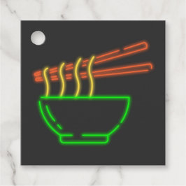 Neon Asian Noodle Bowl Geschenkanhänger
