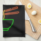 Neon Asian Noodle Bowl Geschirrtuch (Viertel Falte)