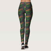 Neon Asian Noodle Bowl Pattern Leggings (Rückseite)