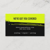 Neon Asphalt Pflaster Plättchen Visitenkarte (Rückseite)