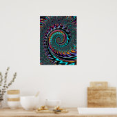 Neon-ästhetische Spirale Poster (Küche)
