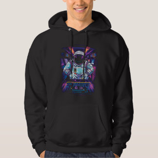 Neon-Astronaut Kosmische Weltraum-Explorations-Gra Hoodie