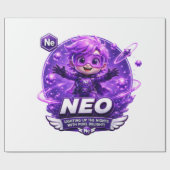 Neon ATOMIVRA Geschenkpapier (Flach)