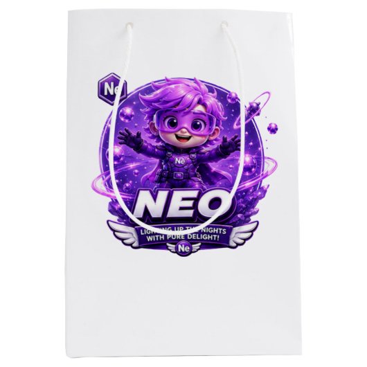 Neon ATOMIVRA Mittlere Geschenktüte (Vorderseite)