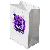 Neon ATOMIVRA Mittlere Geschenktüte (Rückseite Schrägansicht)