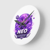 Neon ATOMIVRA Runde Wanduhr (Winkel)