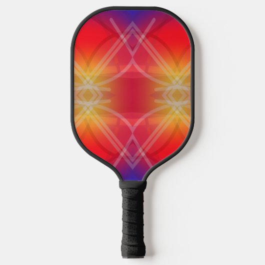 Neon Attractions Layered Abstract Design Pickleball Schläger (Vorderseite)