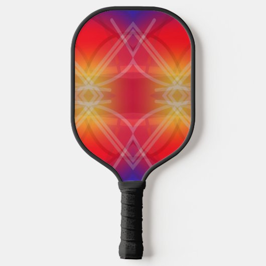 Neon Attractions Layered Abstract Design Pickleball Schläger (Rückseite)