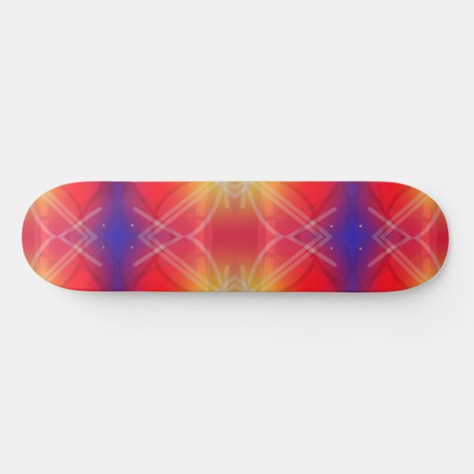 Neon Attractions Layered Abstract Design Skateboard (Horizontal)