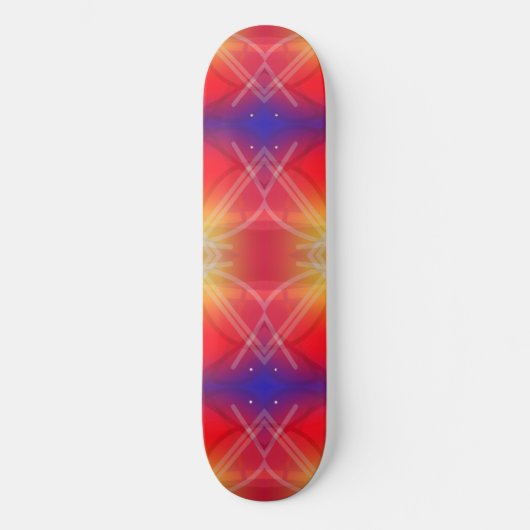 Neon Attractions Layered Abstract Design Skateboard (Vorderseite)