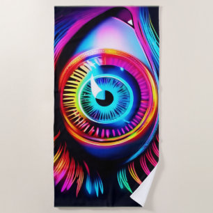 Neon-Auge Traum Strandtuch