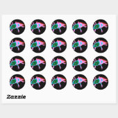 Neon Axolotl Stickers (Blatt)