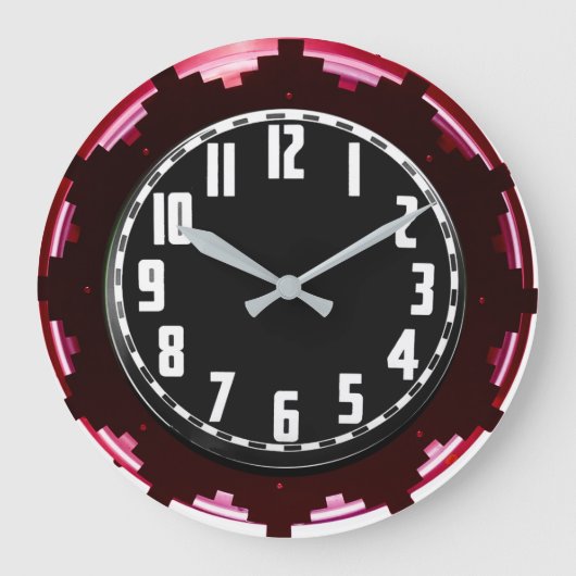 Neon Aztec Uhr der 30er Jahre (Vorderseite)