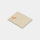 Neon Baby Zebra Psychedelic Funky Retro Post-it Klebezettel (angewinkelt)