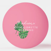 Neon Bachelorette Beach Games Pink Tischtennisball (Rückseite)