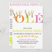 Neon Bachelorette Weekend Modernes Finale Einladung (Vorne/Hinten)