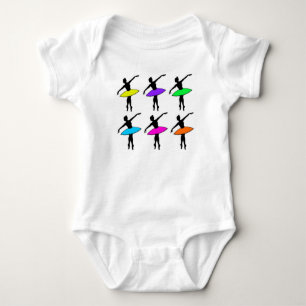 Neon Ballerina Dancer Teacher Ballet Baby Strampler