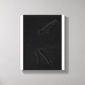 Neon, Ballerina im Schnee- Leinwanddruck (Vorderseite)