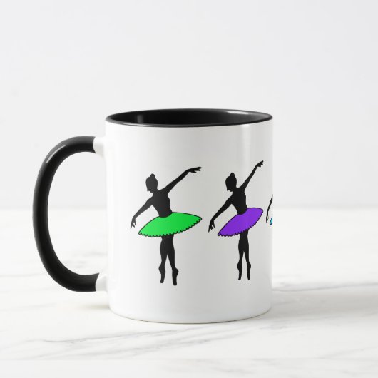 Neon Ballerinas Ballet Pointe Tanzlehrer Tutu Tasse (Links)