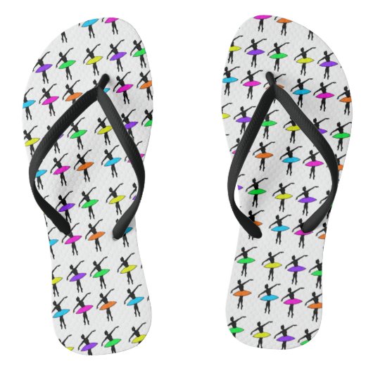 Neon Ballerinas Ballet Tanzlehrer Tänzerin Geschen Badesandalen (Fußbett)