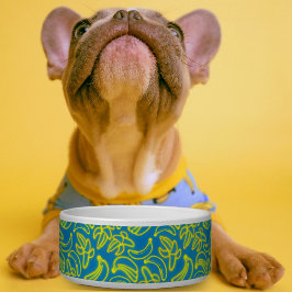 Neon Bananas Blue Bowl Napf