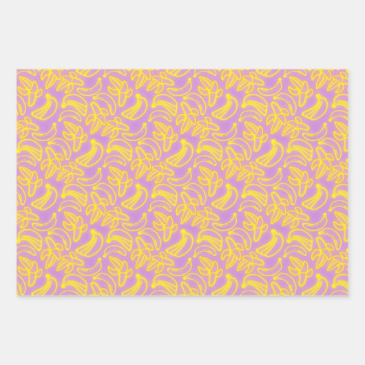 Neon Bananas Geschenkpapier Set (Vorderseite 3)