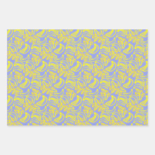 Neon Bananas Geschenkpapier Set (Vorderseite)