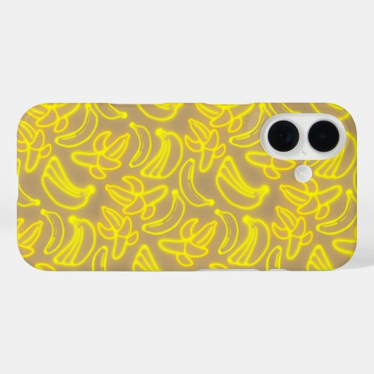 Neon Bananas tan Case-Mate iPhone Hülle (Rückseite (Horizontal))