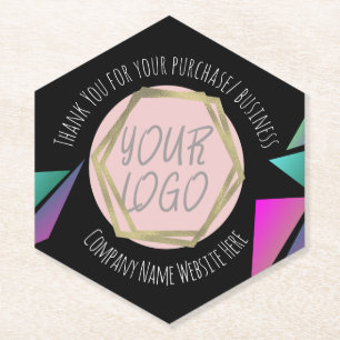 Neon Bar Restaurant Company Business Logo Square P Untersetzer