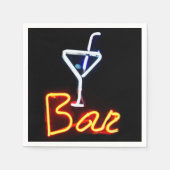 Neon Bar Sign Cocktail Napkin Serviette (Vorderseite)