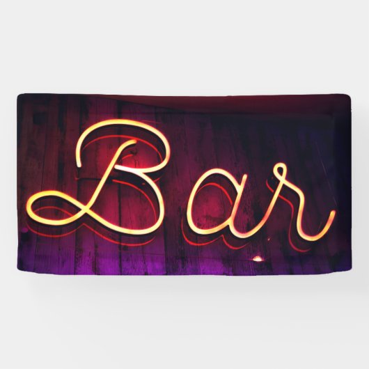Neon Bar Sign Foto Banner (Horizontal)