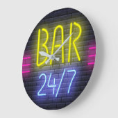 Neon Bar Sign Große Wanduhr (Winkel)