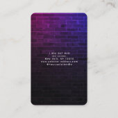 Neon Barbers Pole Barbershop Visitenkarte (Rückseite)