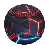 Neon Baseball - Mitternachtsnavy Dunkelrot 3D-Würf (Rückseite)
