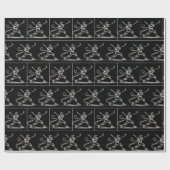 Neon Baseball Player mit leichten Tracks Geschenkpapier (Flach)