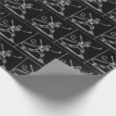 Neon Baseball Player mit leichten Tracks Geschenkpapier (Ecke)